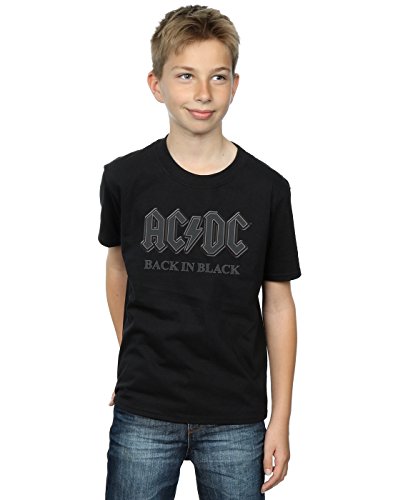 AC/DC niños Back In Black Camiseta 9-11 Years Negro