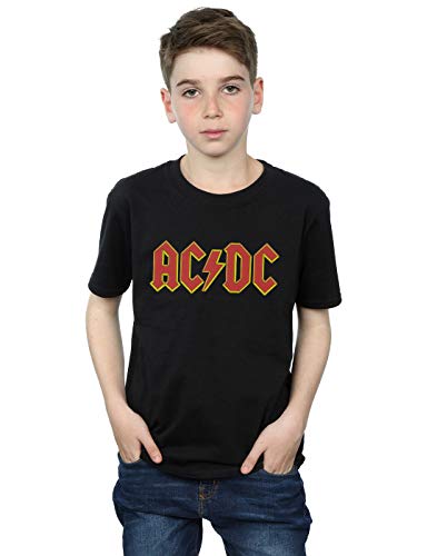 AC/DC niños Red Logo Camiseta 9-11 Years Negro