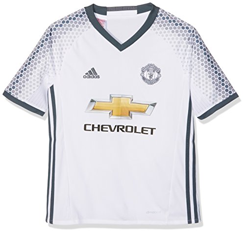 adidas 3 JSY Y Camiseta 3ª Equipación Manchester United 2015/16, Niños, Blanco/Azul, 9-10 años