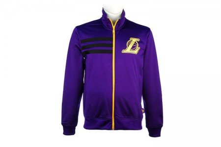 adidas NBA Los Angeles Lakers Track Top Chaqueta en Color Morado, Hombre, Color Morado, tamaño Large