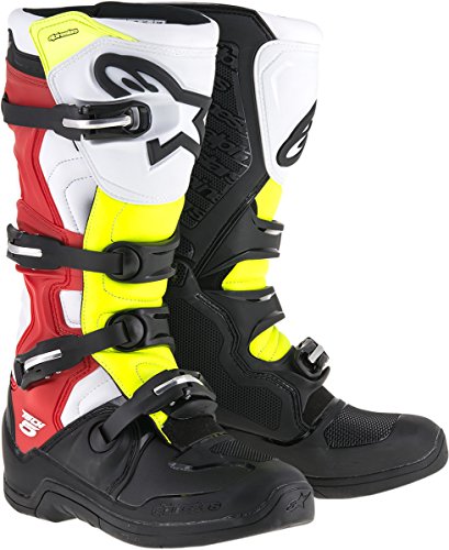 Alpinestars Tech 5 Offroad - Botas de motocross (talla 6), color negro, rojo y amarillo
