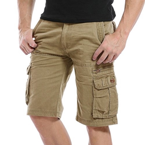AYG Cargo Shorts Bermudas Hombre Pantalones Cortos(khaki,40)