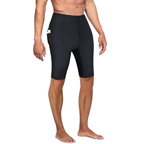Bingrong Pantalones Cortos para Adelgazar Hombre Pantalón de Sudoración Pantalones de Neopreno para Ejercicio para Deportivo (Negro, XX-Large)