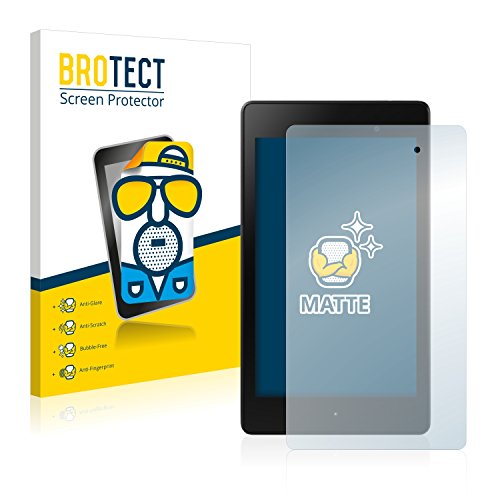 BROTECT Protector Pantalla Anti-Reflejos Compatible con ASUS Nexus 7 Tablet 2 2013 (2 Unidades) Pelicula Mate Anti-Huellas