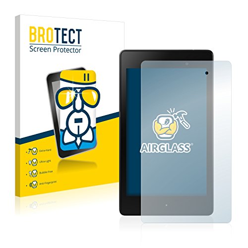 BROTECT Protector Pantalla Cristal Compatible con Google Nexus 7 Tablet 2 (2013) Protector Pantalla Vidrio - Dureza Extrema, Anti-Huellas, AirGlass