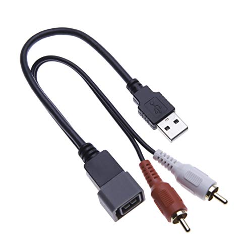 Cable De Arnés Adaptador USB A RCA 8 Pines Vehículo Aftermarket Audio Instalación De Radio Estéreo Retención USB Puerto Puerto RCA Cable Cable Compatible con Cube/Juke/Versa/NV De 2011 A 2013