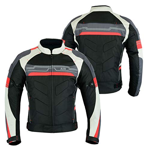 Chaqueta impermeable de alta protección reforzada para motocicleta chaqueta impermeable negra/roja CJ-9412