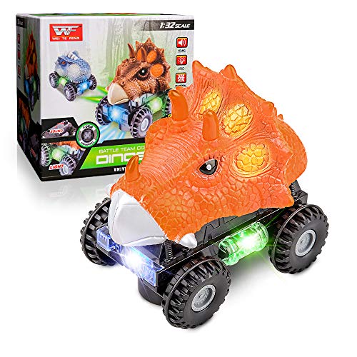 Childking Juguete de Coche para Niño de 3 4 5 6 Años,Monster Truck Baby Gift Animal Car con Luces LED Brillante Coche de Neumáticos LED para Niños Niño Pequeño Regalo de San Valentín