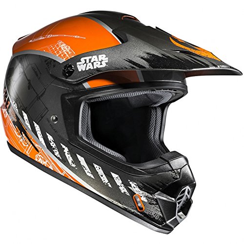 CX2XWL - HJC CS-MX II Rebel X-Wing Star Wars Motocross Helmet L Black Orange (MC7)