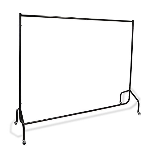Garment Clothes Rail, Portable Garment Display Rail Super Heavy Duty Hanging Clothes Rack on Wheel for Home Shop Display (6FT)