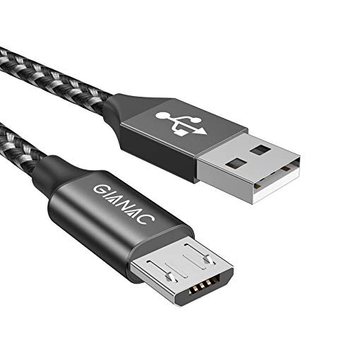 GIANAC Cable Micro USB,Cable USB Micro USB【2 M】Carga Rápida Cable Android Duradero Nylon Cable Cargador Movil para Samsung S7/S6/S5/J5/J7 Huawei Nokia Nexus Sony Tablet PS4 Kindle