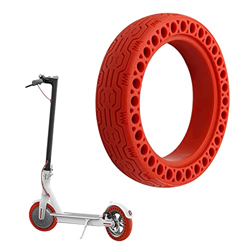 Houkiper Neumáticos de Repuesto para Scooter eléctrico, repuestos Seguros de neumáticos Antideslizantes de Goma no neumática de 8,5 Pulgadas compatibles con Xiaomi M365 (Red)