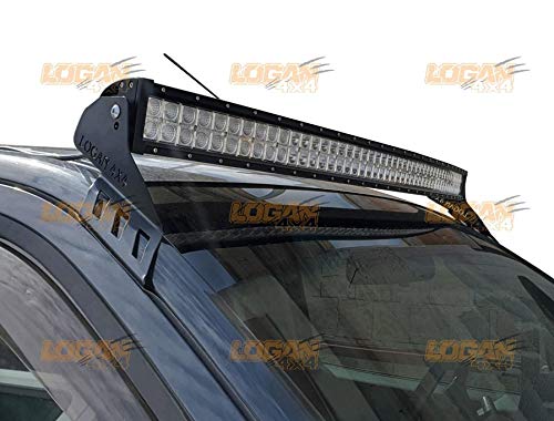 Logan4x4 Soportes para barra LED de 50 pulgadas curvados para Nissan Navara D40 2005-2011