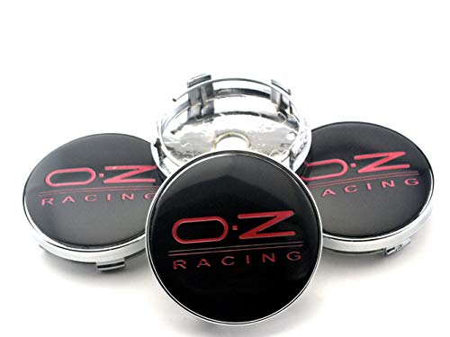N/A 4 unidades x 60 mm negro O.Z Racing tapacubos para centro de rueda