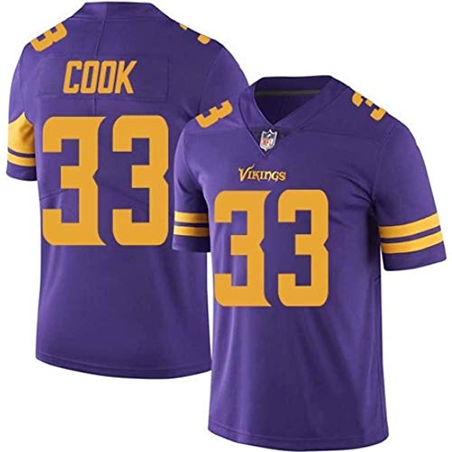 NFL Fútbol Jersey Minnesota Vikings # 33 Cook # 8 Primos 99 Hunter Bordado NFL Jersey de Deporte Camiseta de la Tapa,33,S