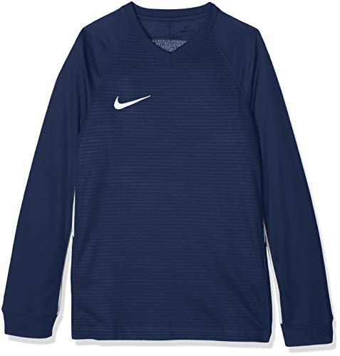 Nike Kids' Tiempo Premier Football Camiseta de Manga Larga, Unisex niños, Azul (Royal Blue/White), M