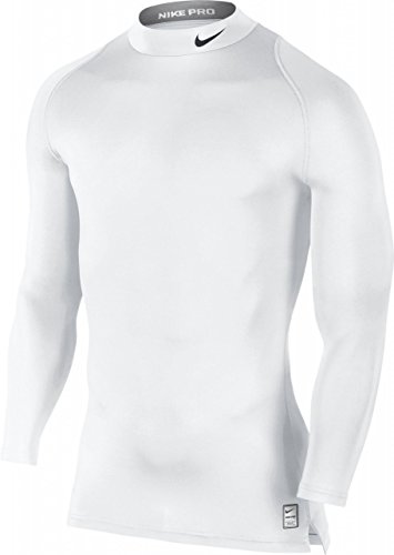 NIKE Langarmshirt Cool Comp MK Camiseta de Manga Larga, Hombre, Blanco/Plateado/Negro, XL