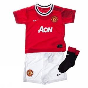 Nike Manchester United Home Football Rojo de color blanco de juego completo de 2011 – 12 423973 623 Rojo Rojo/Blanco 9 – 12 meses (EU 76 – 80 cm)...