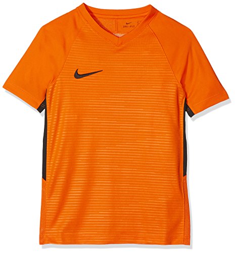 Nike Y NK Dry K Tiempo Premier Ss Jsy T-shirt, Niños, Safety Orange/ Safety Orange/ Black/ Black, M