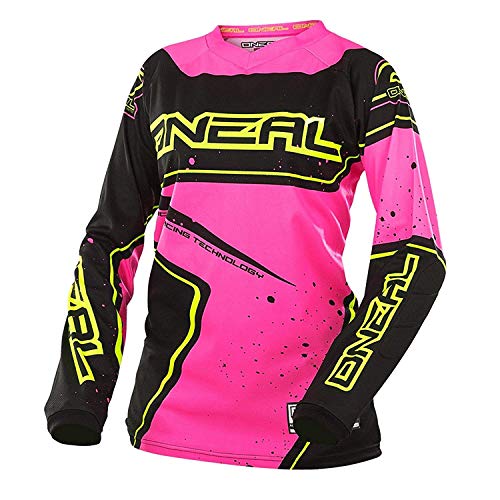 O 'Neal Element Racewear Mujer Jersey Negro Rosa MX MTB DH Camiseta Motocross Offroad, 0028-70
