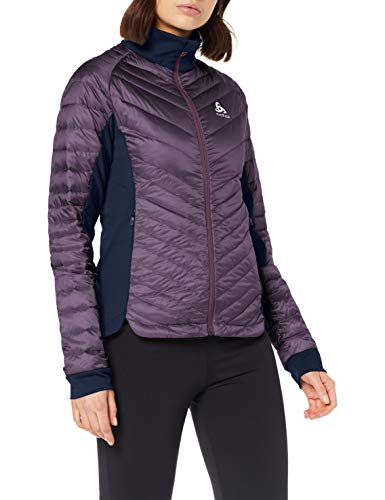 Odlo Jacket Insulated Neon Cocoon Chaqueta, Mujer, Vintage Violet-Diving Navy, Small