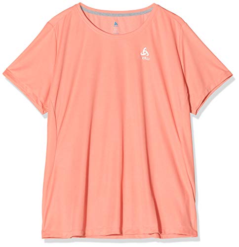 Odlo T-Shirt s/s Crew Neck F-Dry Camiseta, Mujer, Lantana, Medium