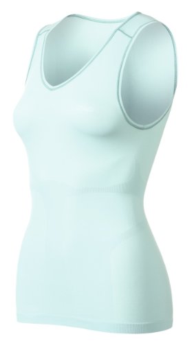 Odlo Unterhemd Singlet V-Neck Evolution Cool - Top Interior térmico para Mujer, Color Azul Claro, Talla XS