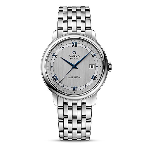 Omega Prestige Co-Axial Rhodio-Silver Dial reloj automático para hombre 424.10.40.20.02.001