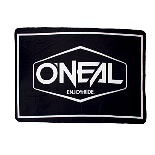O'Neal | Manta de vellón | Original USA Moto Blanket, Manta de vellón para el Estadio Rider Stadium Blanket | Black White | Tamaño 152,5 cm x 203 cm