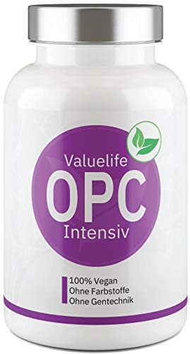 OPC Intensive: 120 Cápsulas Súper Antioxidante de complejos 400mg Extracto de semilla de uva, con un 95% OPC + 400 mg de Polygonum cuspidatum-extracto con dosis diaria de resveratrol 30%! Calidad comprobada - Made in Germany!