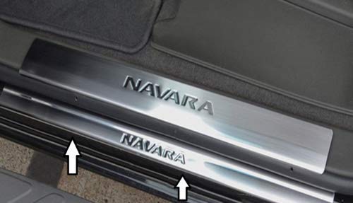 Para Nissan D40 Navara 06 – 15 cromo protector de umbral de puerta, 4 puertas, acero S.Steel