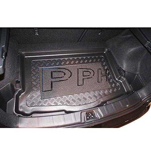 PPH – Bandeja para maletero para Nissan Qashqai II J11 (Acenta + Tekna) SUV a partir de 02.2014 – superficie de carga profunda con rueda de repuesto de emergencia