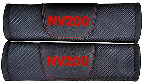 QUXING 2 Piezas Carbono Coche Almohadillas, para Nissan Nv200 Cinturón De Seguridad Adultos Niños Comfort Suavesy Protection Accesorios