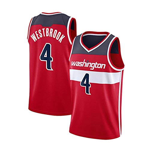 rzoizwko Camisetas de Baloncesto NBA, Gym Quick, Washington Wizards 4# Russell Westbrook NBA Jersey - Chaleco Suelto de Baloncesto de Secado
