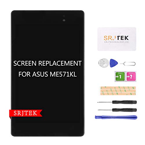 SRJTEK Para Nexus 7 2013 reemplazo de pantalla LCD táctil digitalizador reemplazo para Asus Google Nexus 7 2nd Gen ME571 ME571K ME571KL K008 K009, kit de reemplazo LCD con marco de montaje (3G)
