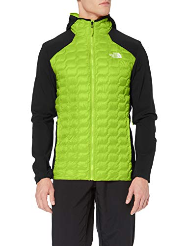 The North Face New Thermoball Hybrid Chaqueta con Capucha para Hombre, Verde (Lime Green/TNF Black), XL
