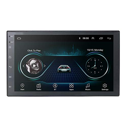 Universal Car GPS Navigation 2 DIN Vehicle FM Player con Android 9.0 OS Pantalla táctil de 7 Pulgadas Compatible con CAM-IN Mirror-Link Bluetooth WiFi 4G USB DVR OBD2 TPMS Dab+