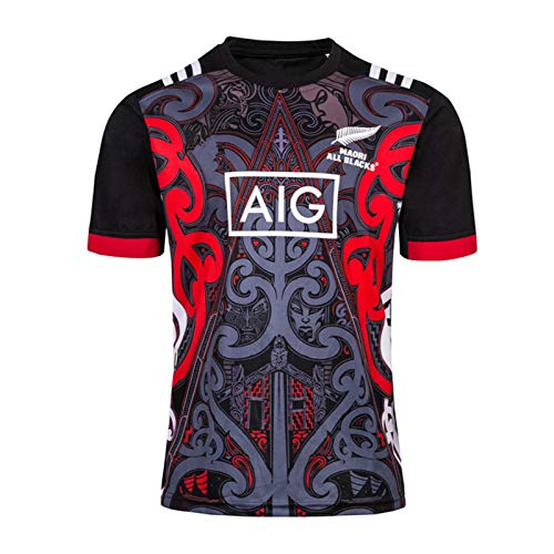 YINTE 2018-2019 Nueva Zelanda Maori Cup Copa Mundial De Rugby Jersey, Camiseta De Fútbol De La Casa De Los Hombres, Camiseta De Simpatía Sport Top Fans Sudadera XL