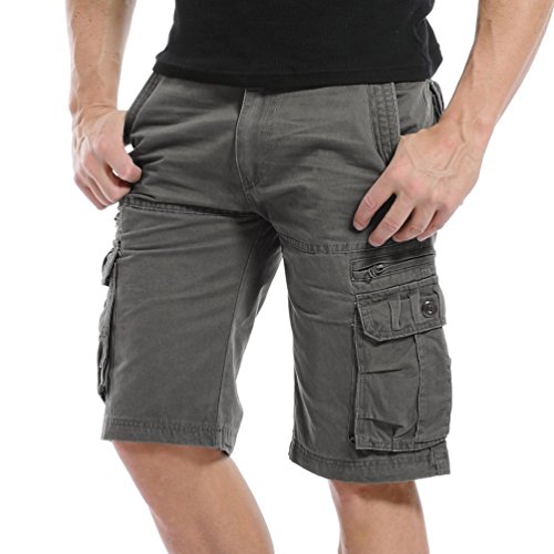 AYG Cargo Shorts Bermudas Hombre Pantalones Cortos(dark green,34)