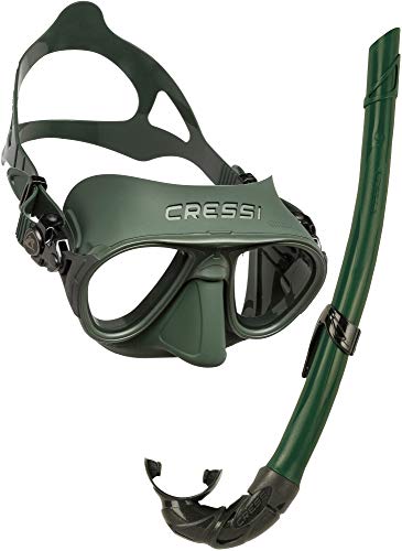 Cressi Calibro + Corsica Packs de Snorkel, Unisex Adulto, Verde