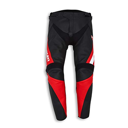 Ducati Speed EVO C1 Pantalones de Cuero Negro/Rojo - 58