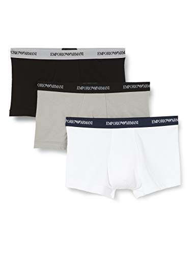 Emporio Armani Underwear 111357CC717 - Calzoncillos Para Hombre, Multicolor (BIANCO/NERO/GRIGIO 02910), talla del fabricante: XL, paquete de 3