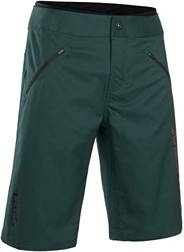 Ion Traze Plus - Pantalón corto de ciclismo (talla 32), color verde