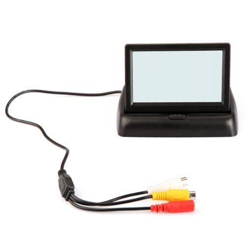 KKmoon 4.3 " TFT Color LCD Monitor Plegable de coche de visión trasera de Seguridad para el VCR de la cámara DVD