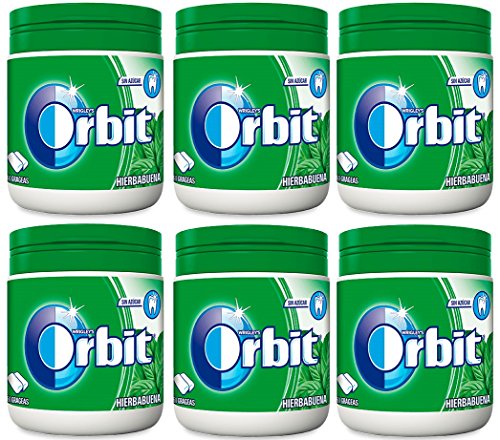 Orbit - Chicle Sin Azúcar Hierbabuena 60 grageas - [Pack 6]