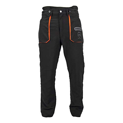 Oregon Yukon - Pantalones de Protección Tipo A Clase 1 (20m/s), pantalones ligeros para motosierra/trabajo/exterior, Negros, Talla XL
