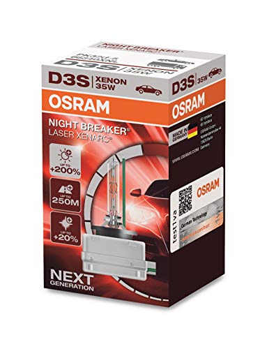 OSRAM XENARC NIGHT BREAKER LASER D3S, + 200%, xenón, 66340XNL, 1 lámpara