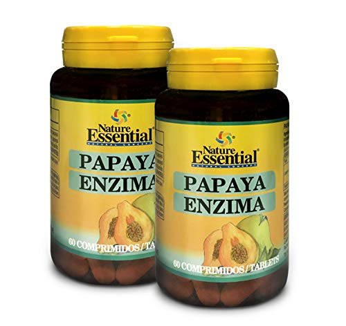 Papaya enzyma. Papaina (6.000 USP/mg) 60 tabletas (Pack 2 unid.)