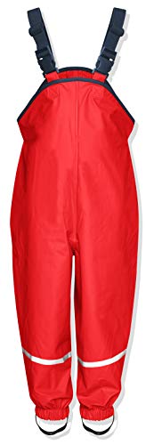 Playshoes Regenlatzhose, Pantalones para Niños, Rojo, 6-9 meses/74 cm