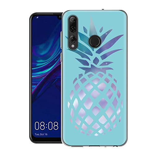 Pnakqil Funda Huawei P Smart Plus 2019 / Enjoy 9s Transparente Silicona Carcasa Ultrafina Gel TPU Piel Antigolpes Protectora Case Cover para Huawei P Smart Plus 2019 / Enjoy 9s, Piña Azul